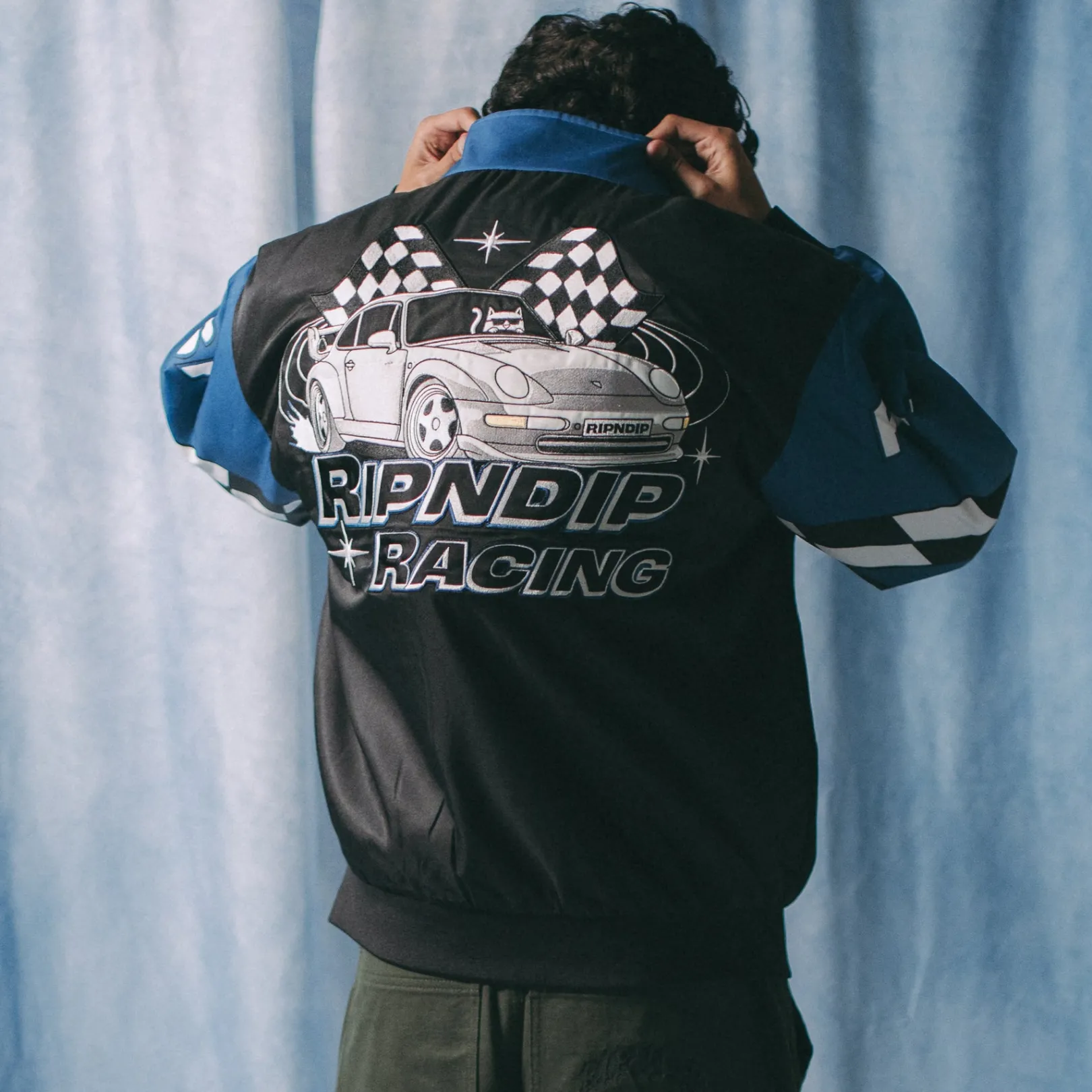 Ripnrace Jacket (Black/Blue)<Ripndip Online