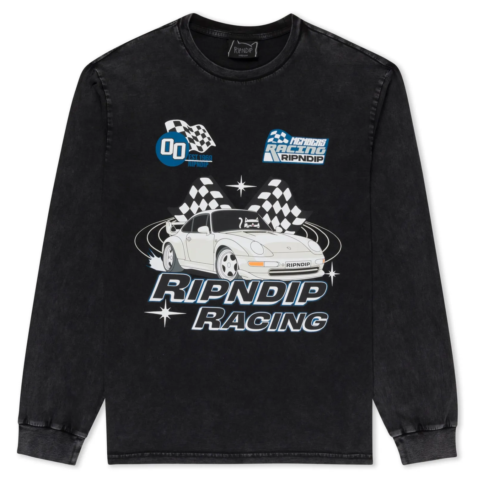 Ripnrace Long Sleeve (Black Wash)<Ripndip Cheap