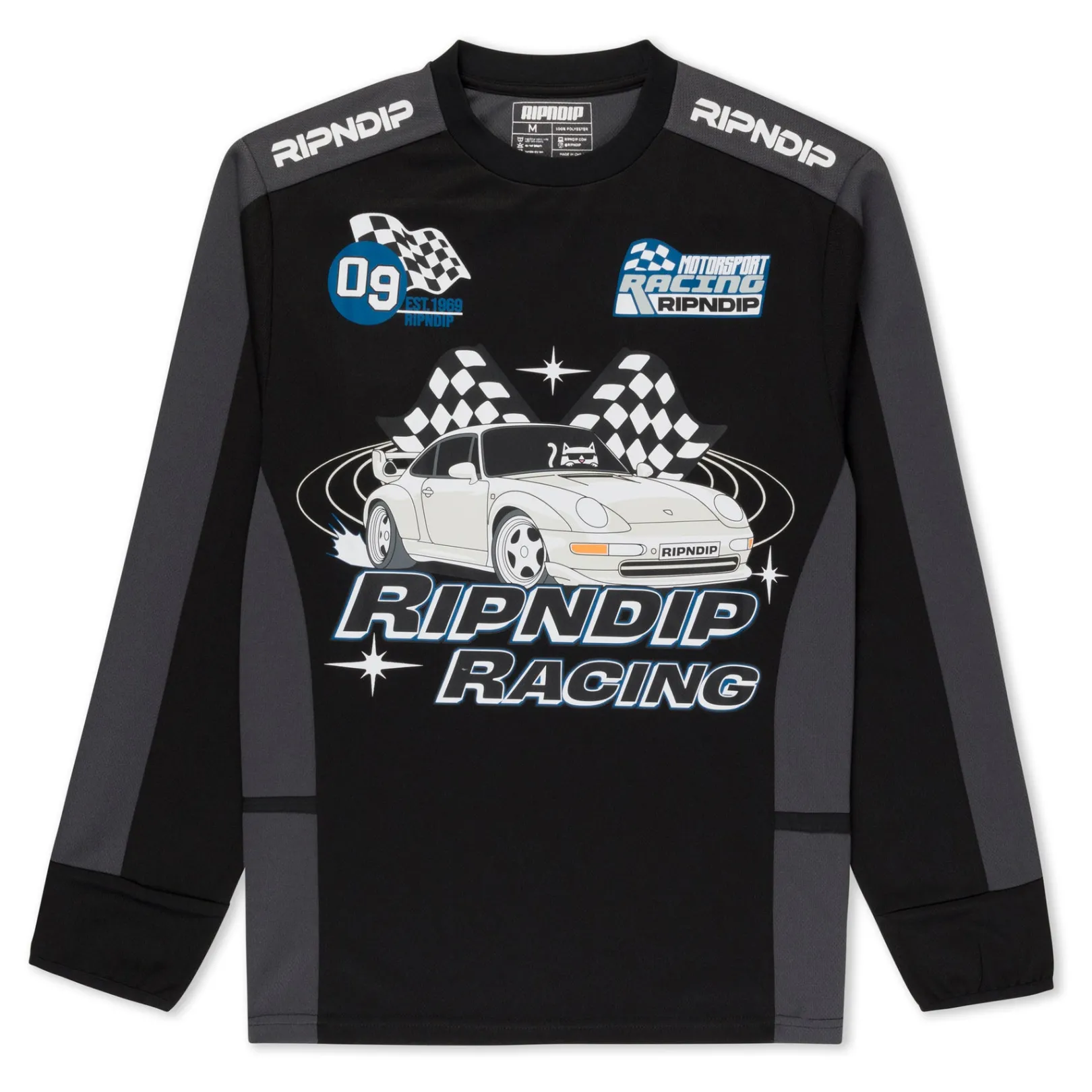 Ripnrace Long Sleeve Jersey (Black/Charcoal)<Ripndip Discount