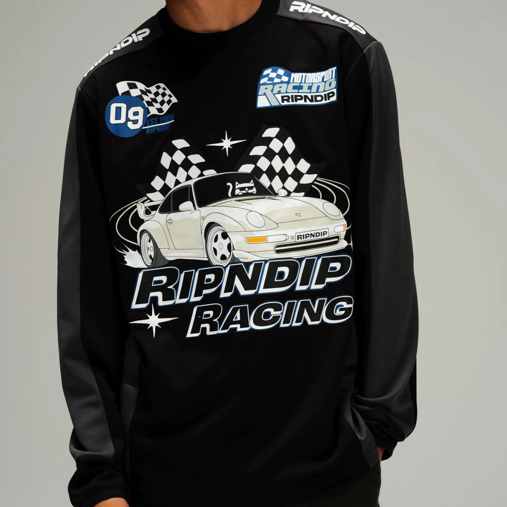 Ripnrace Long Sleeve Jersey (Black/Charcoal)<Ripndip Discount