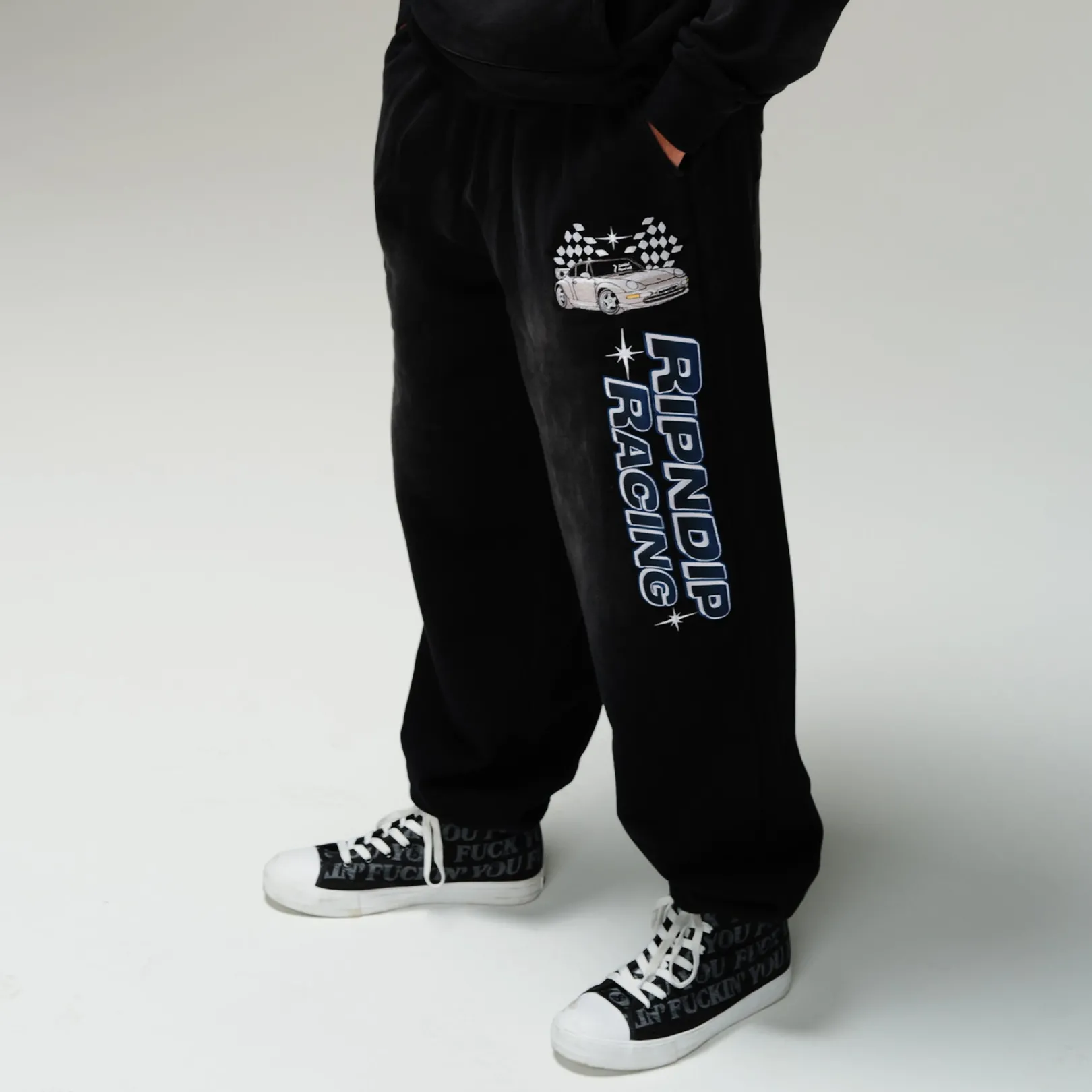 Ripnrace Sweatpants (Black Fade Wash)<Ripndip Flash Sale