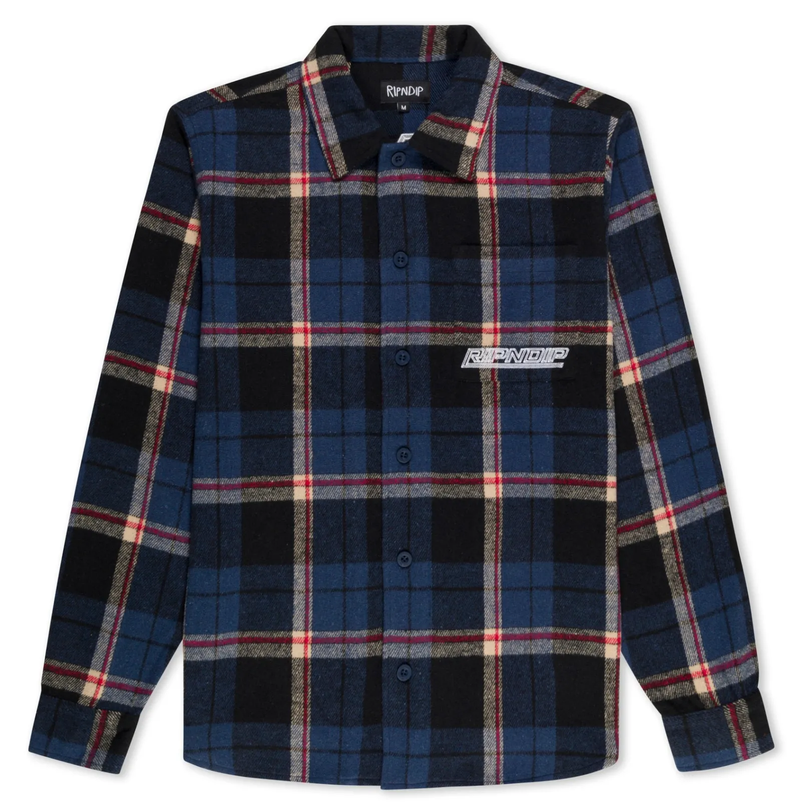 Robo Button Up Flannel (Navy)<Ripndip Shop