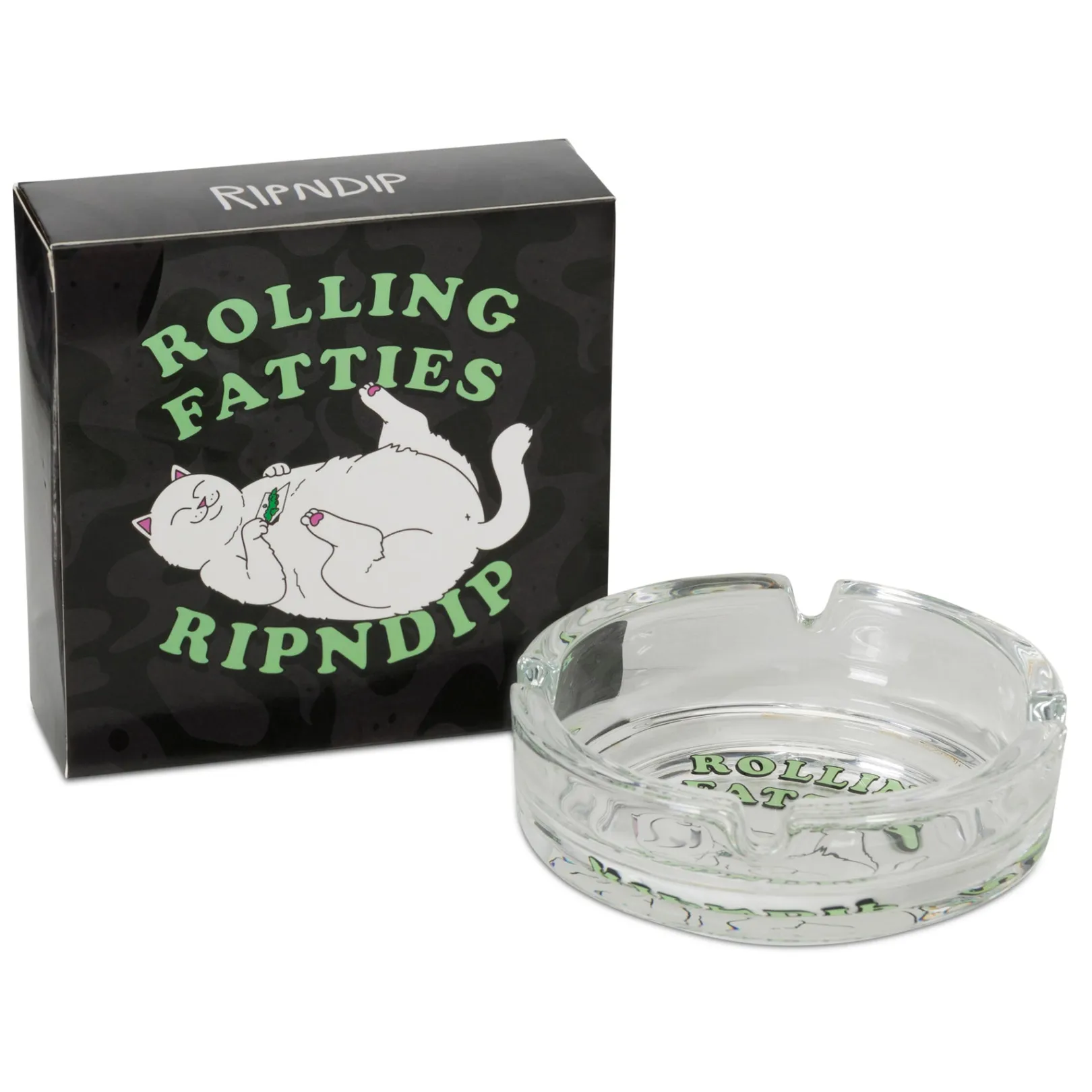 Rolling Fatties Ashtray (Clear)<Ripndip Best