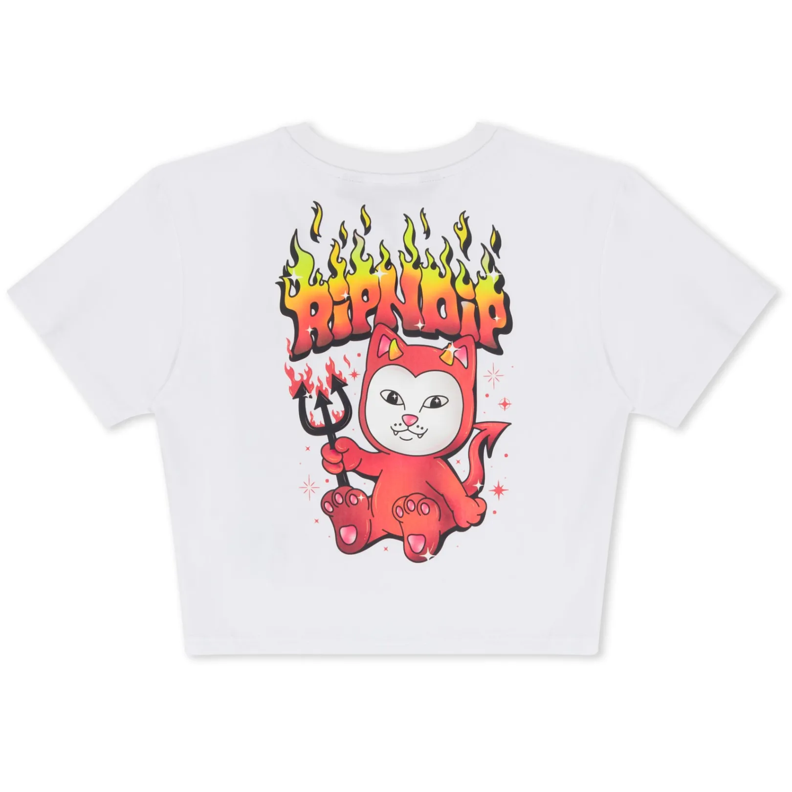 Scary Cute Cropped Baby Tee (White)<Ripndip Clearance