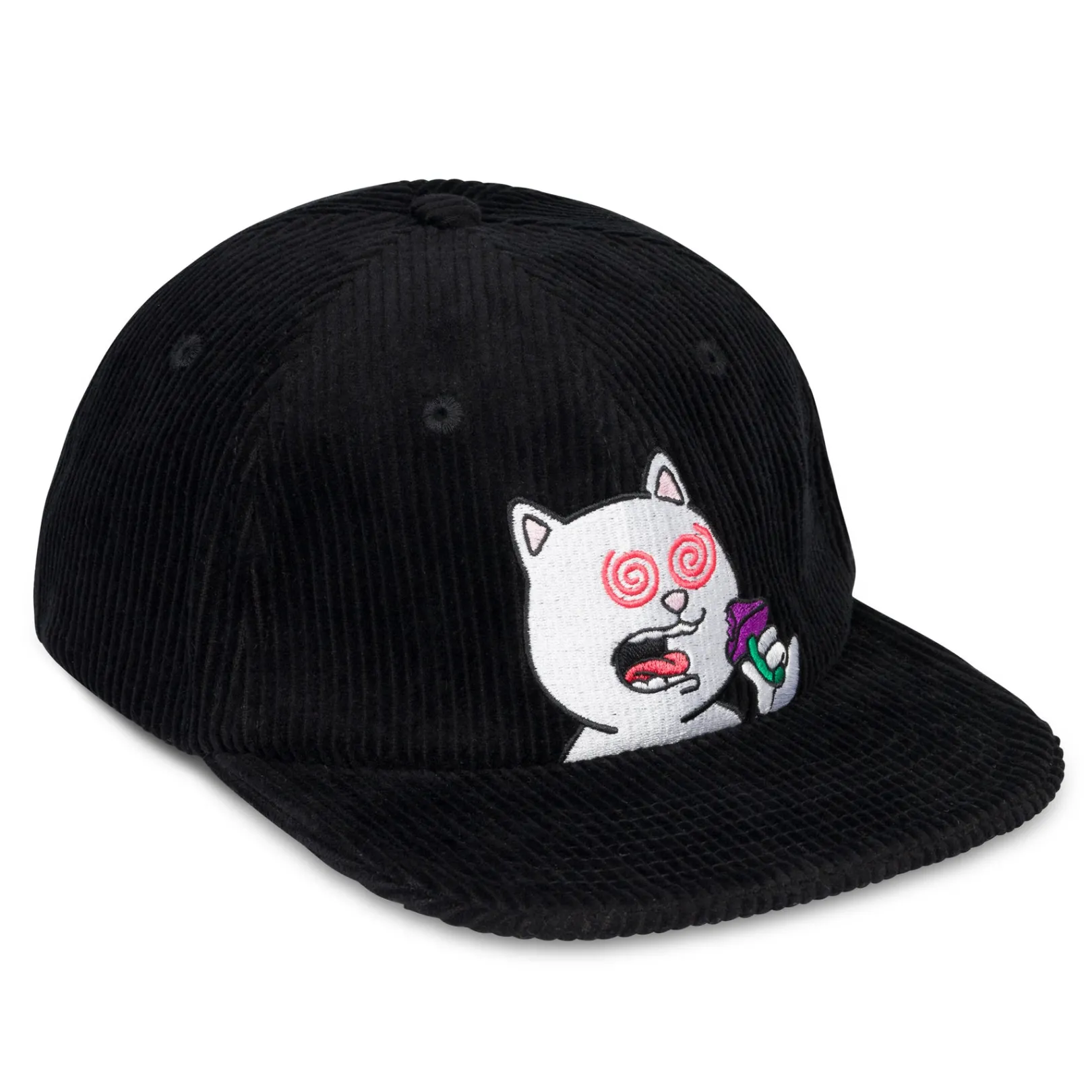 Shroom Diet 6 Panel Corduroy Strapback (Black)<Ripndip Cheap