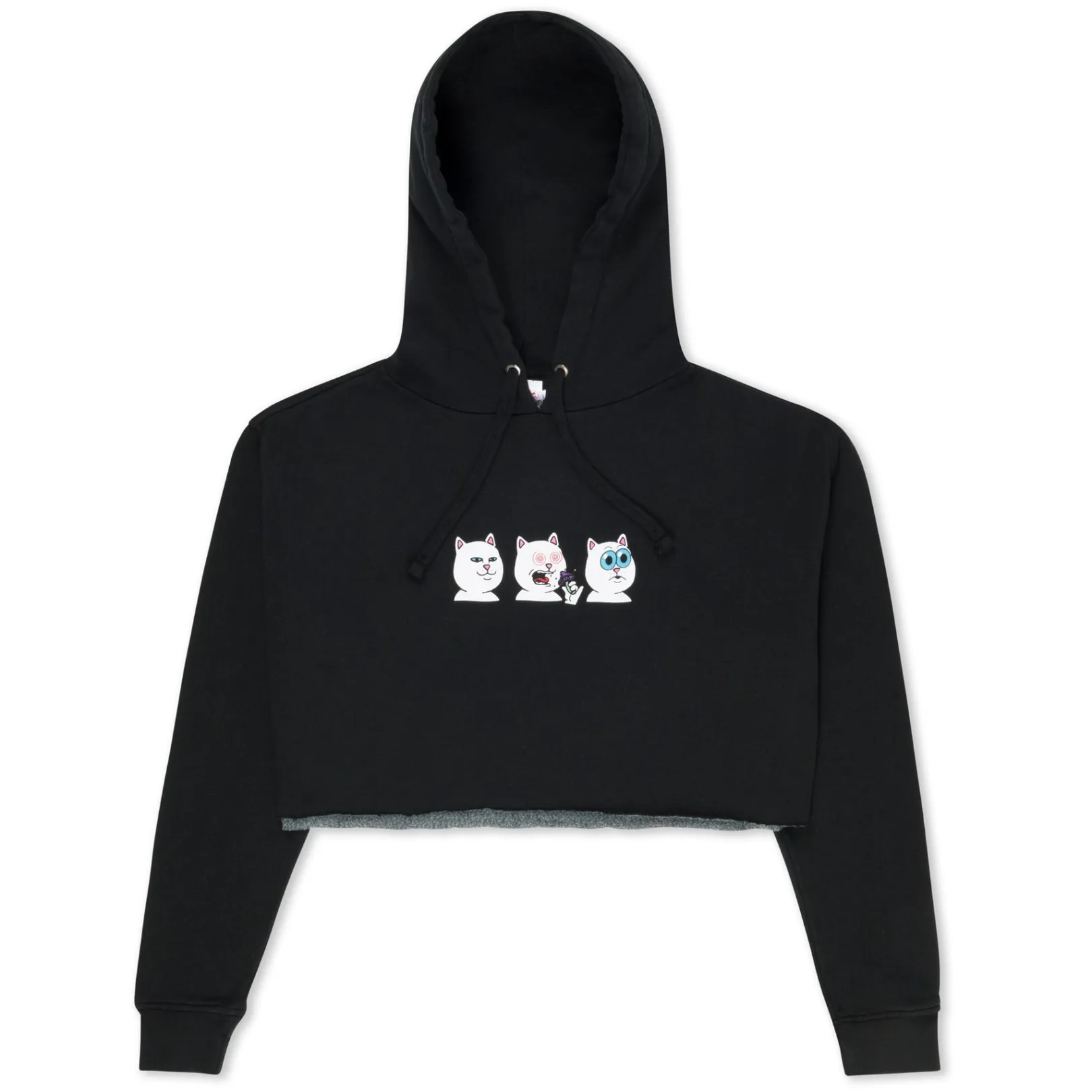 Shroom Diet Cropped Hoodie (Black)<Ripndip Cheap