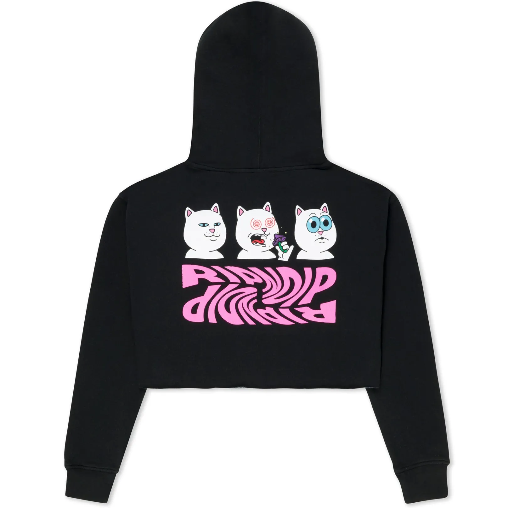 Shroom Diet Cropped Hoodie (Black)<Ripndip Cheap