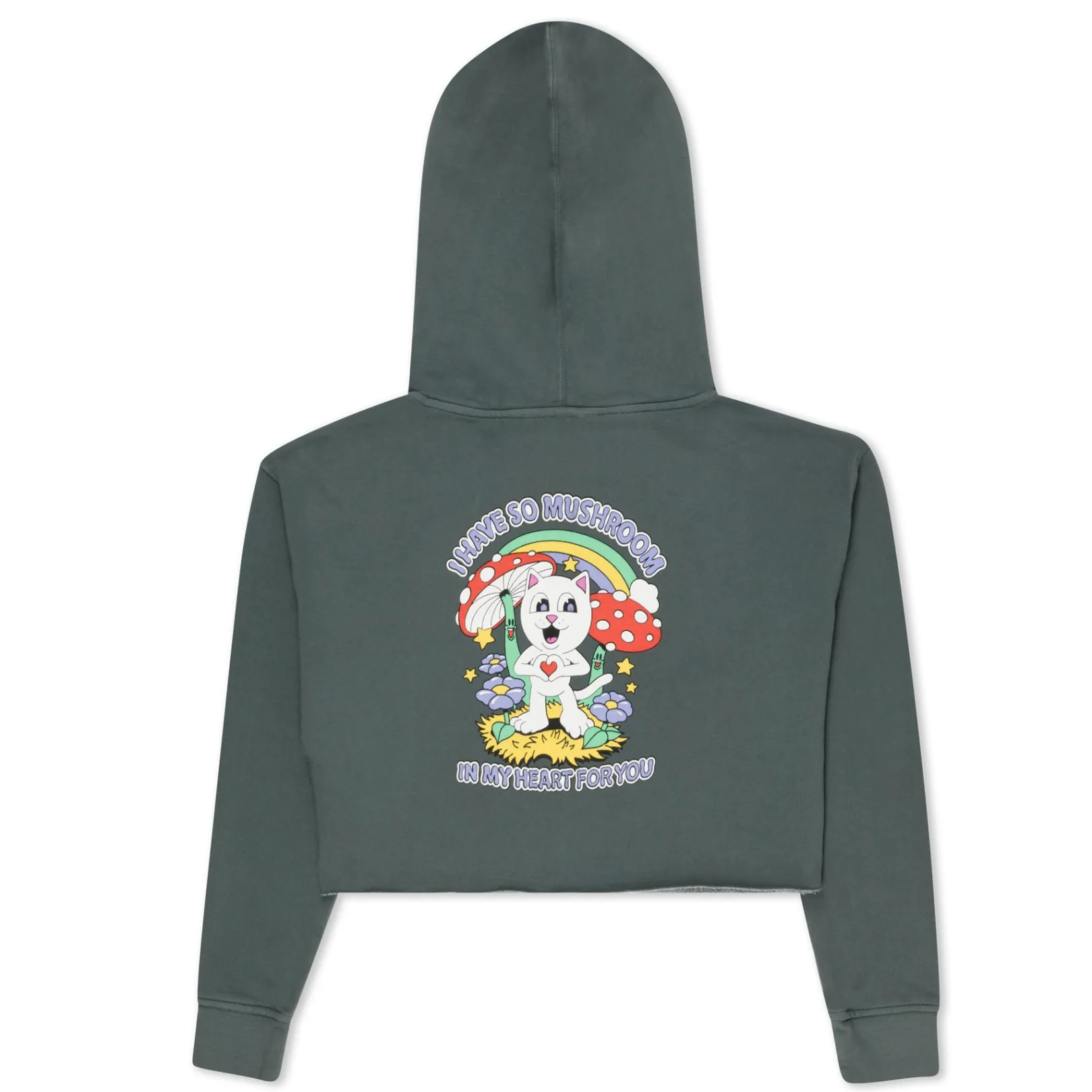 So Mushroom Cropped Hoodie (Charcoal)<Ripndip Online