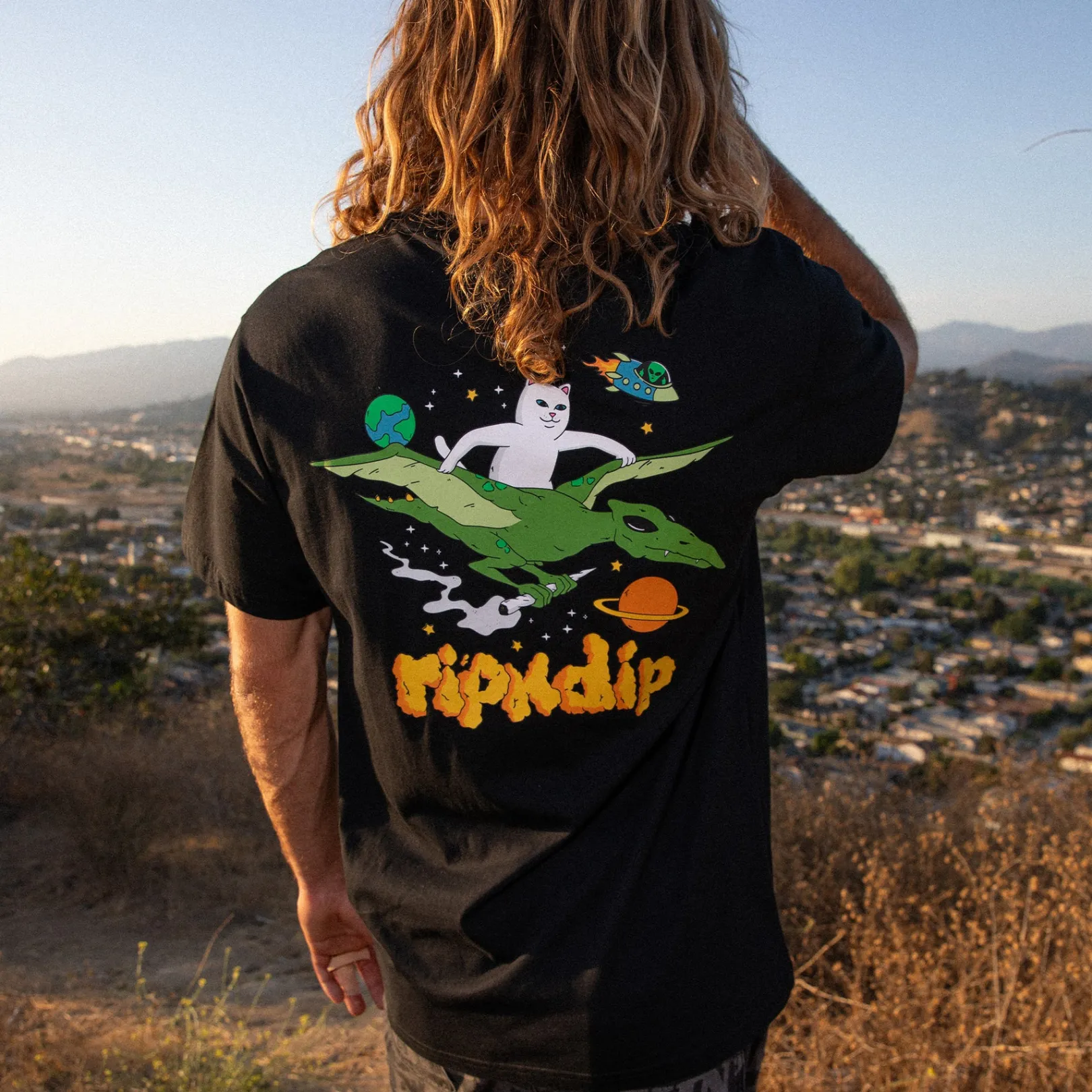 Space Bird Tee (Black)<Ripndip New