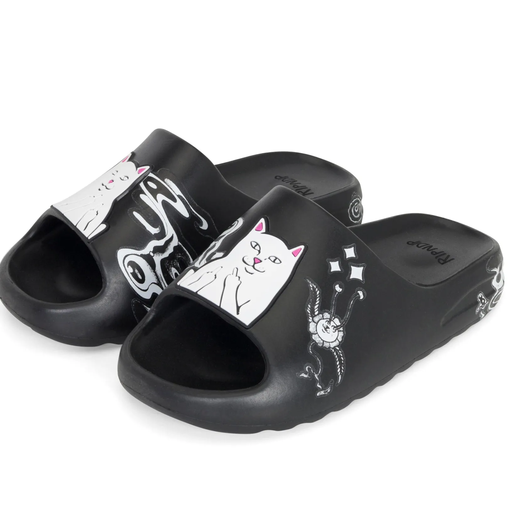 Space Walk Cloud Slides (Black)<Ripndip Fashion