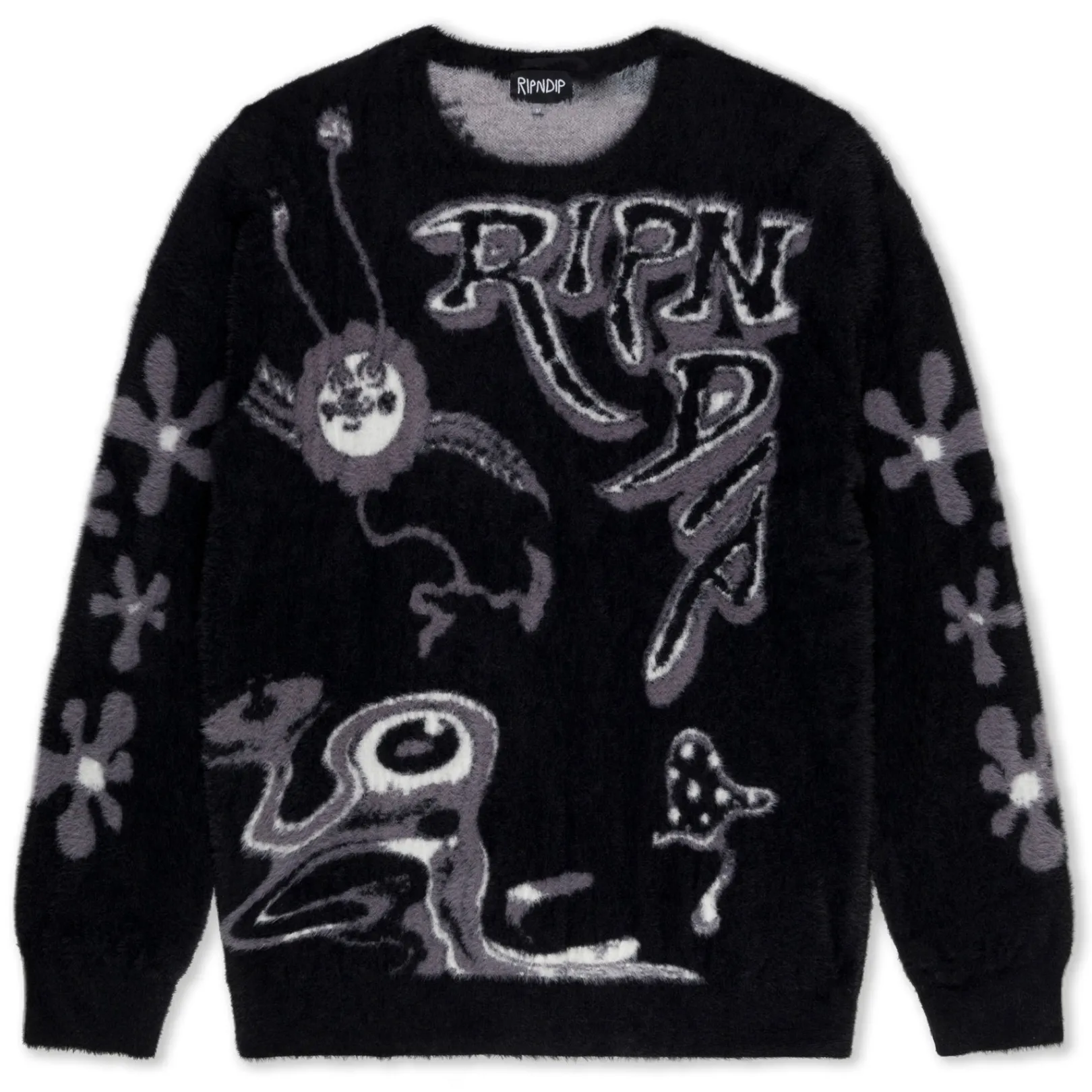 Space Walk Mohair Sweater (Black)<Ripndip Clearance