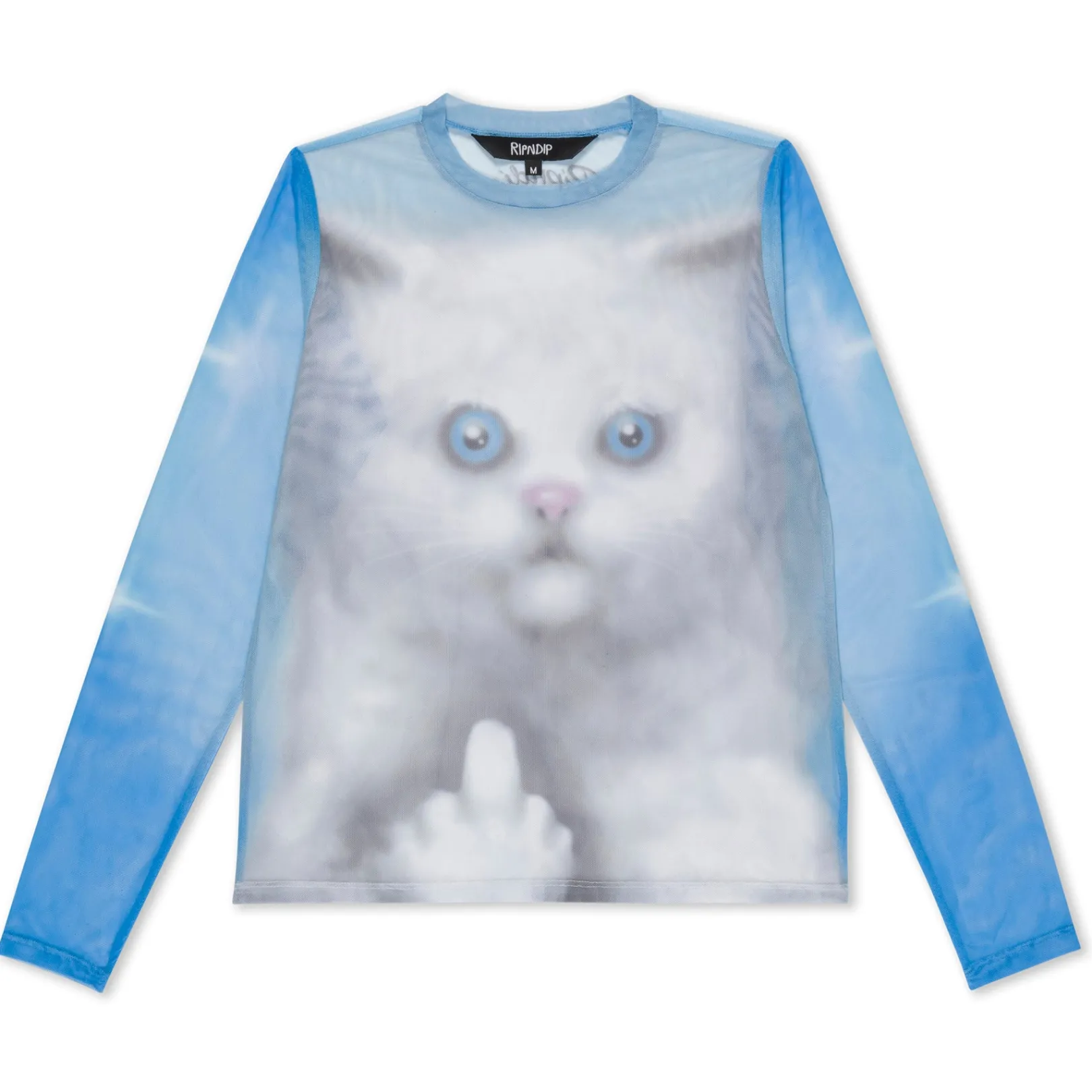 Sprinkles Long Sleeve Mesh Top (Light Blue)<Ripndip Store