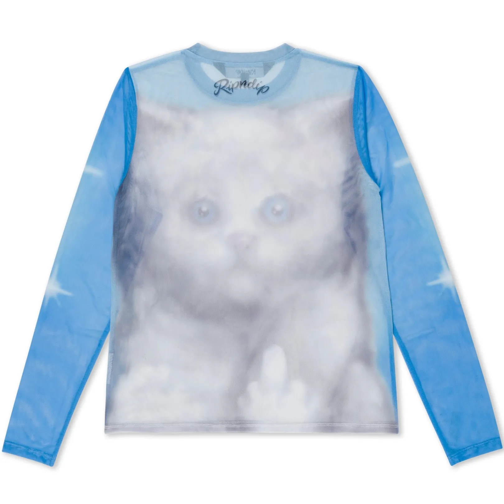 Sprinkles Long Sleeve Mesh Top (Light Blue)<Ripndip Store