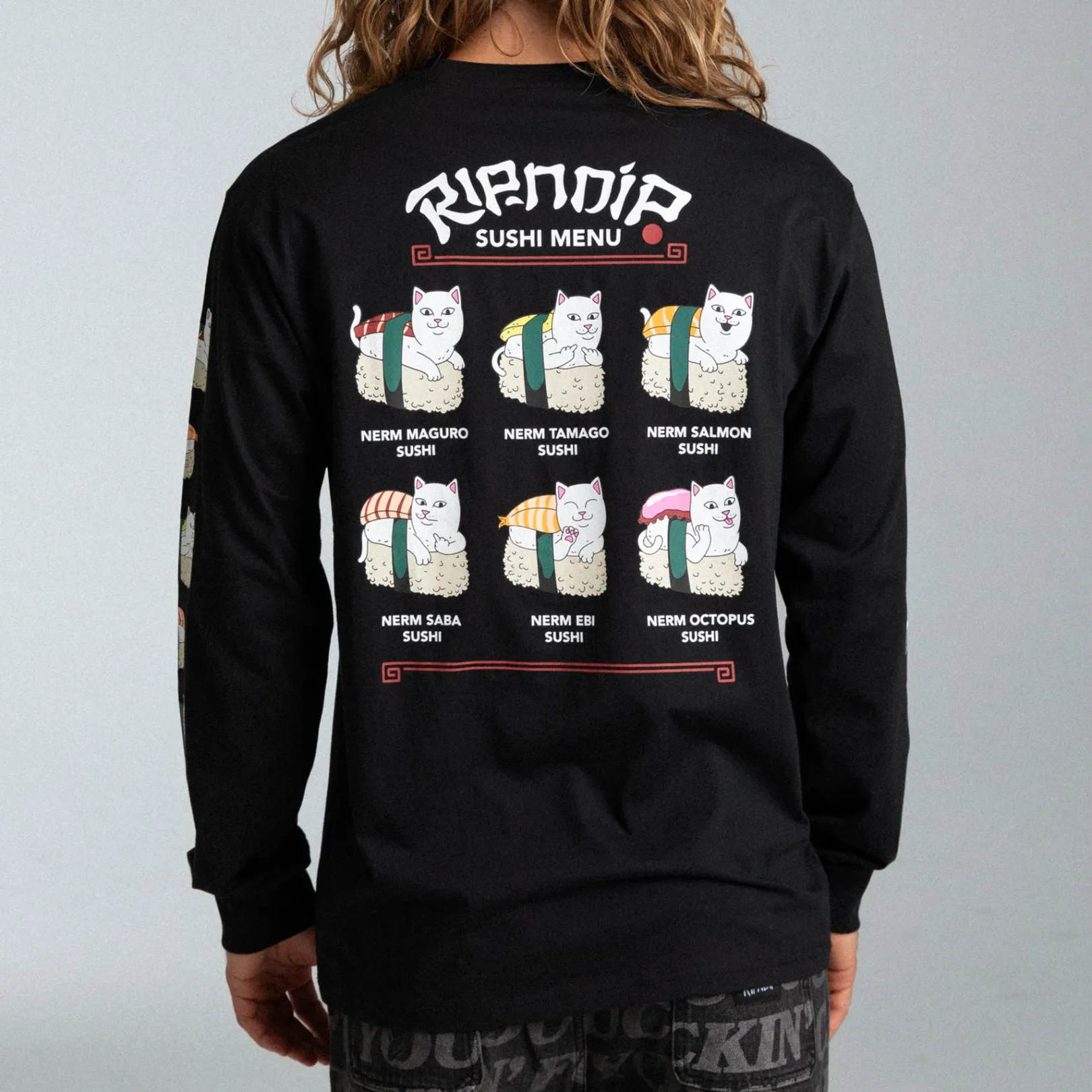 Sushi Nerm Long Sleeve (Black )<Ripndip Shop