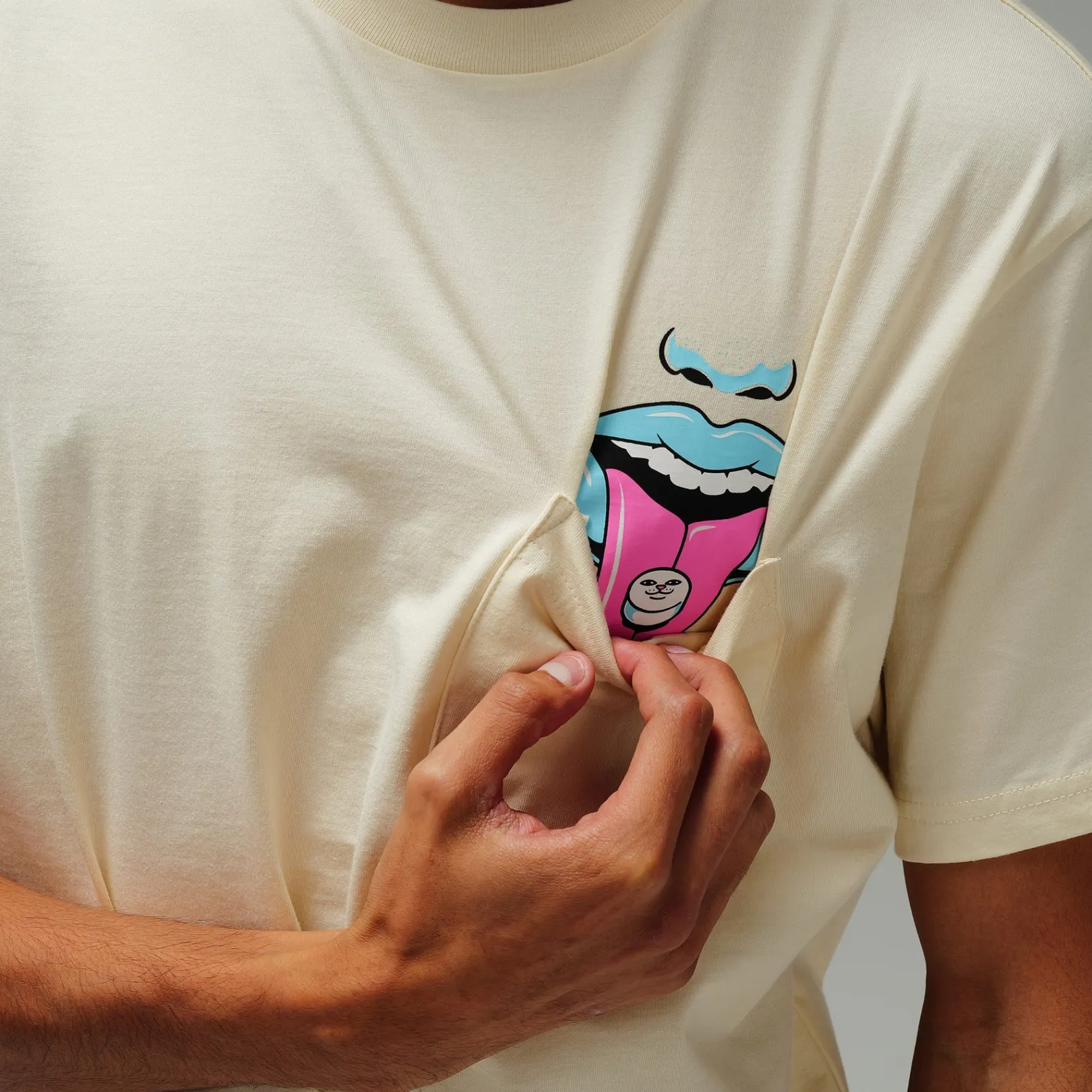 Take Your Meds Pocket Tee (Natural)<Ripndip Flash Sale