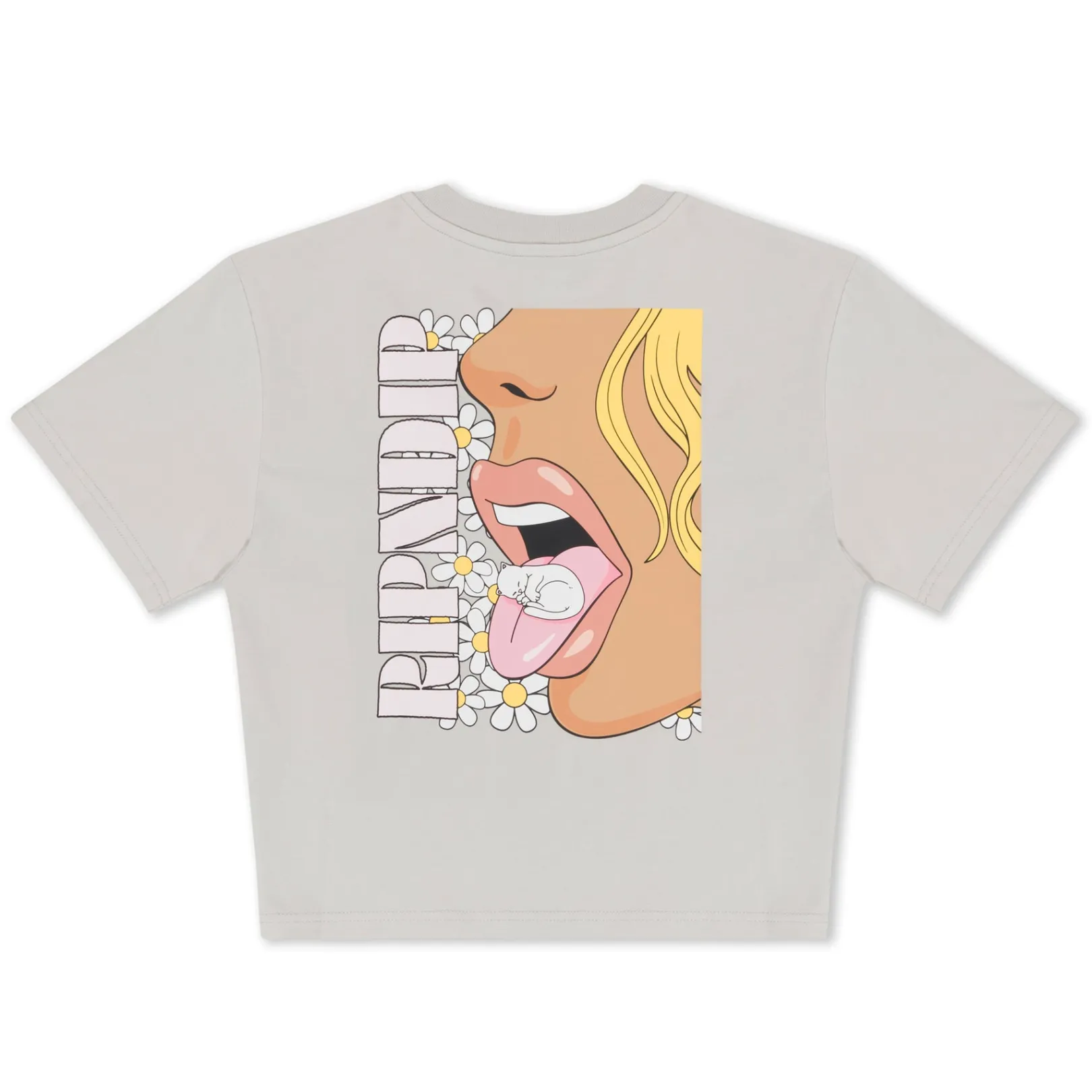 Taste Like Nerm Cropped Baby Tee (Grey)<Ripndip Clearance