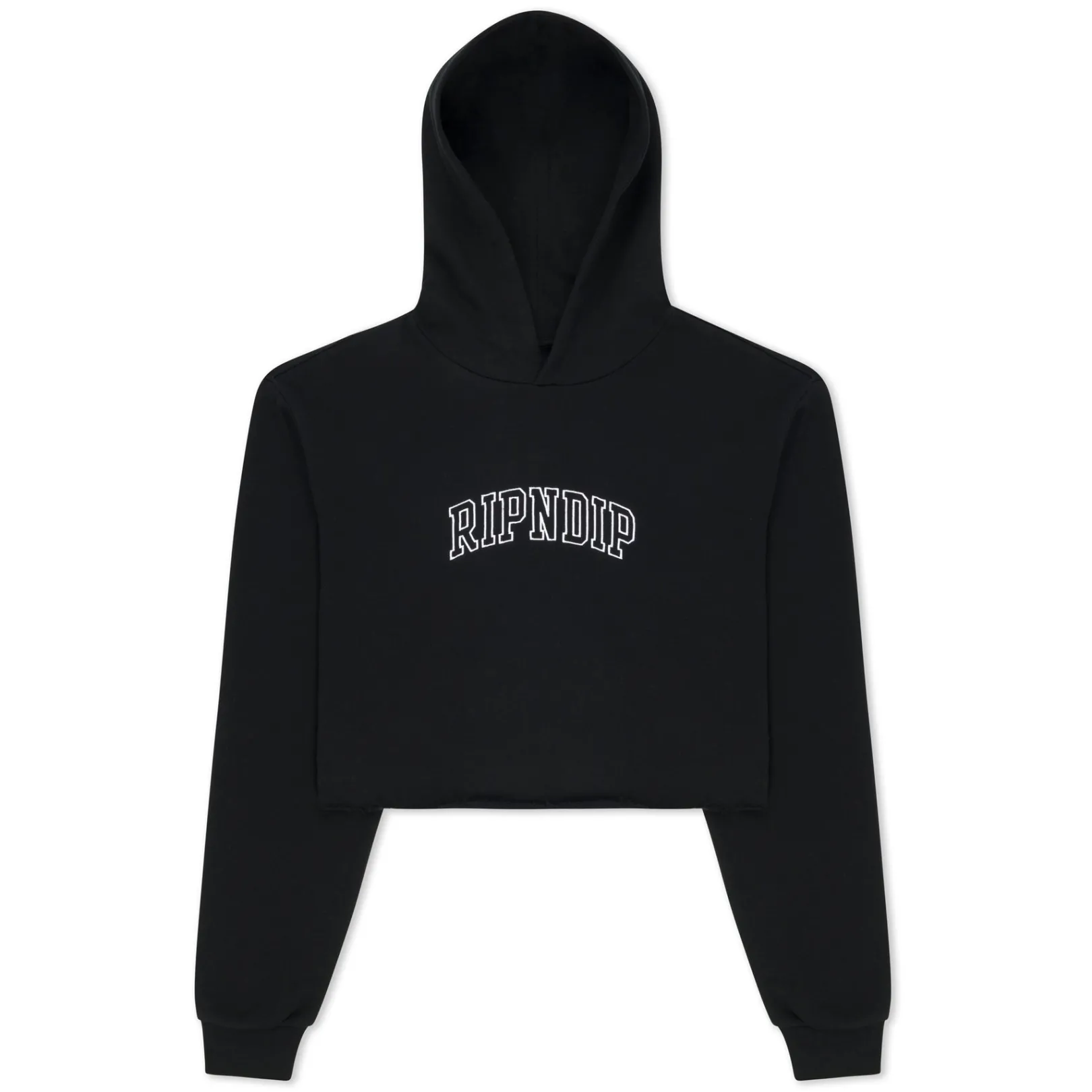 Team Spirit Cropped Hoodie (Black)<Ripndip Cheap