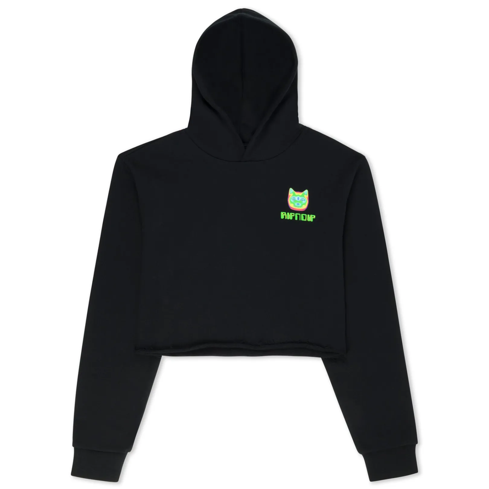 Thermal Nermal Cropped Hoodie (Black)<Ripndip Hot