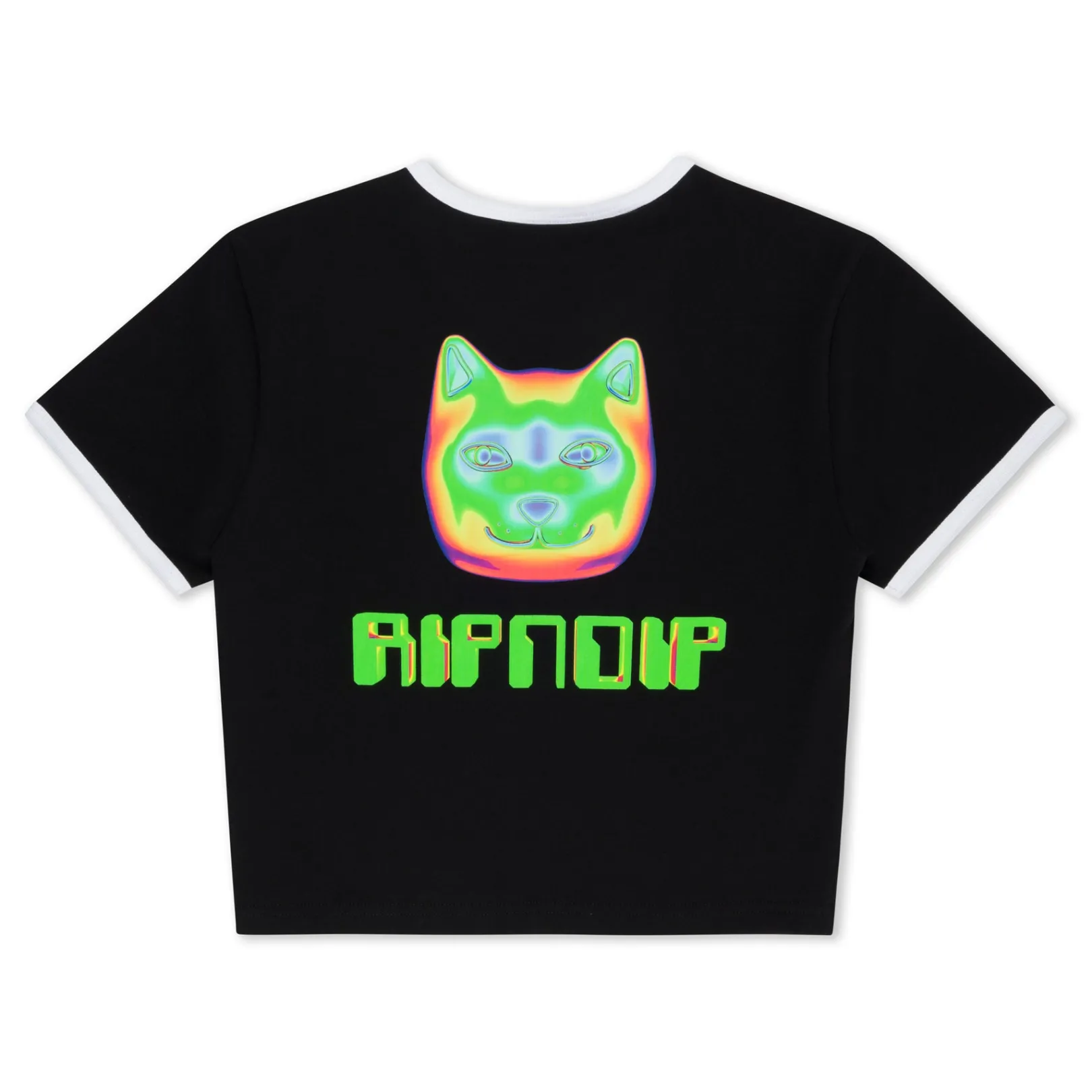 Thermal Nermal Cropped Ringer Tee (Black)<Ripndip Cheap