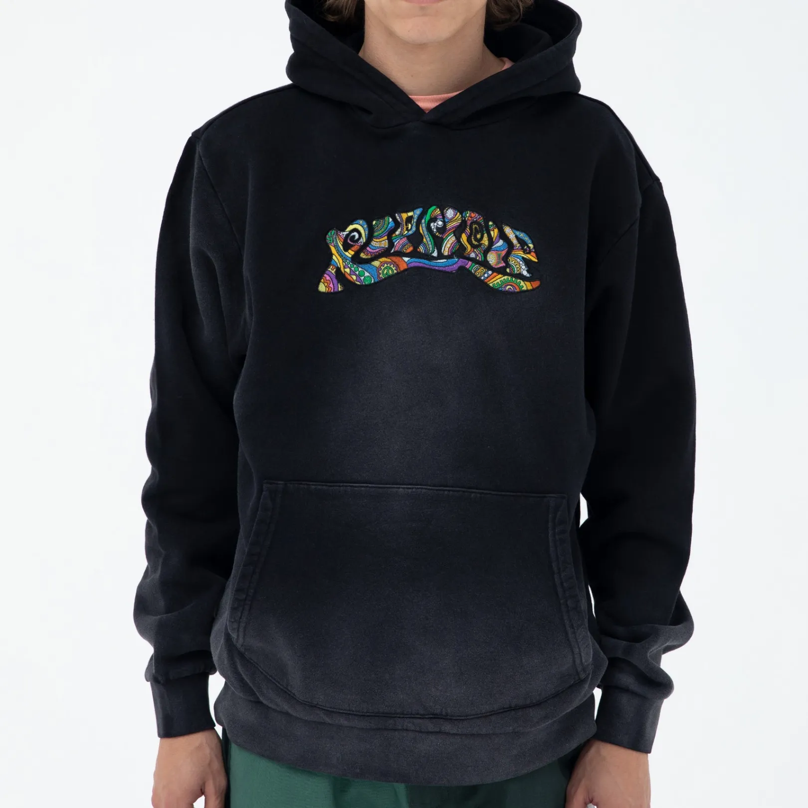 Tribe Embroidered Hoodie (Faded Black)<Ripndip Outlet