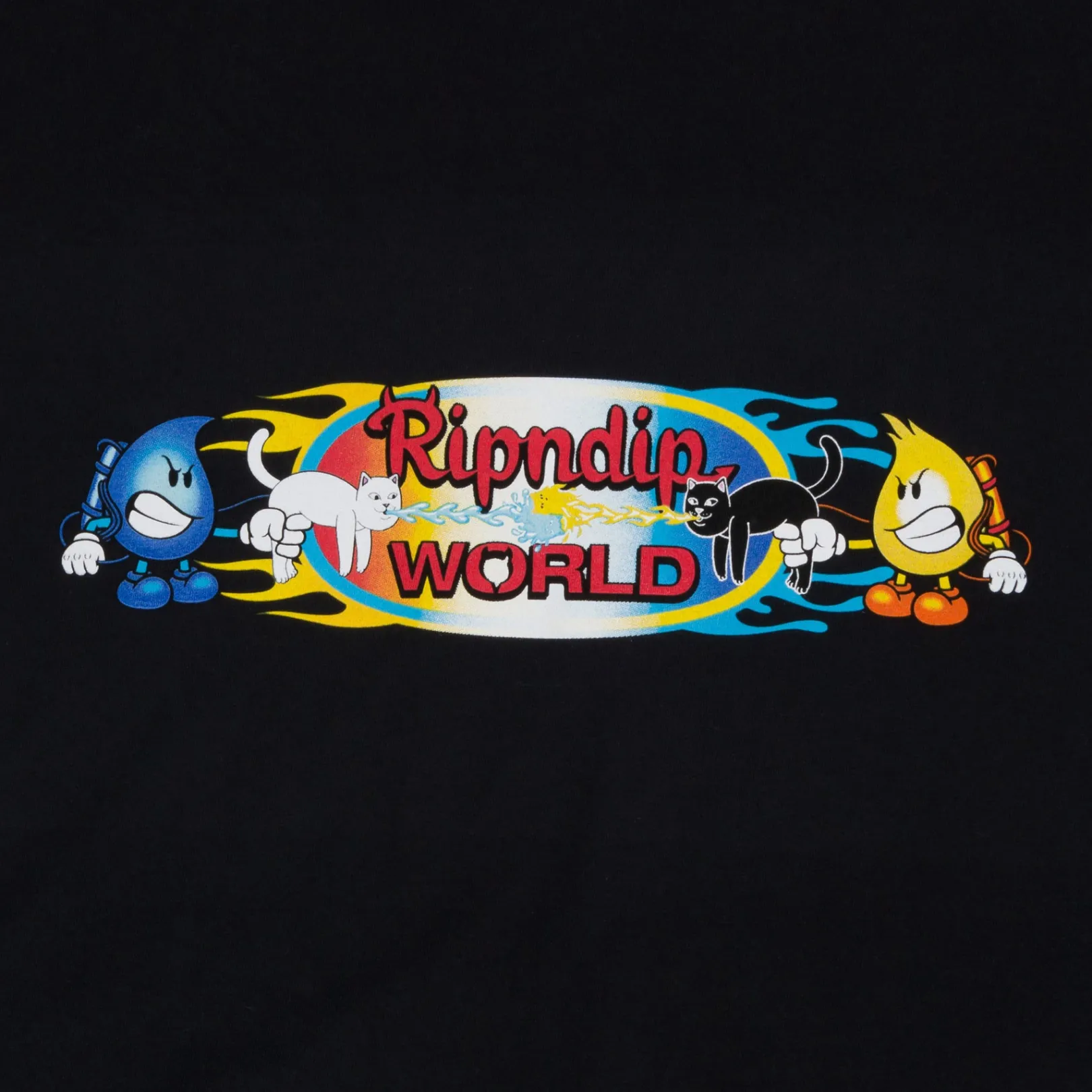 Water Nerm Vs Flame Jerm Tee (Vintage Black)<Ripndip Sale