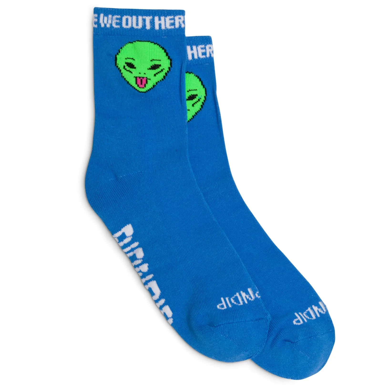 We Out Here Mid Socks (Blue)<Ripndip Hot