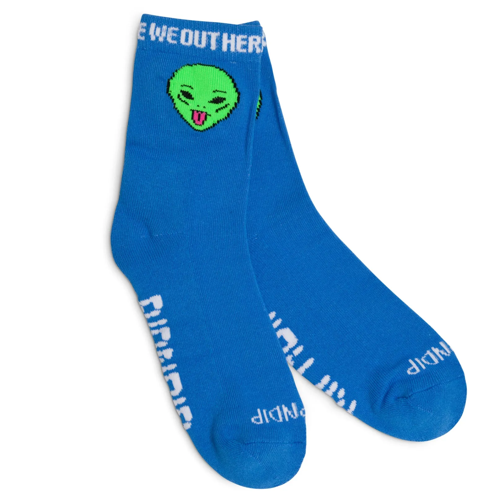 We Out Here Mid Socks (Blue)<Ripndip Hot