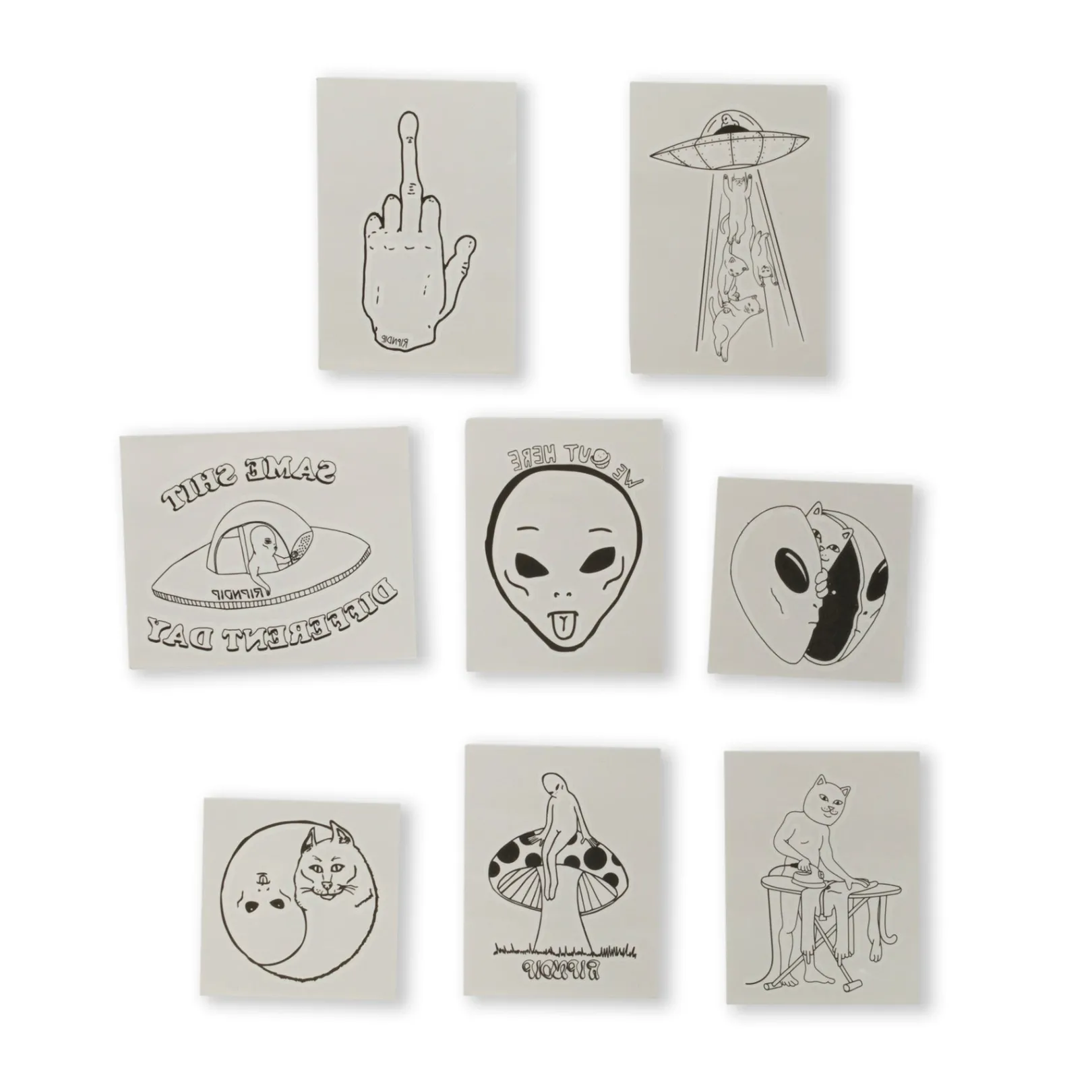 We Out Here Tattoo Sheet (Black)<Ripndip Best