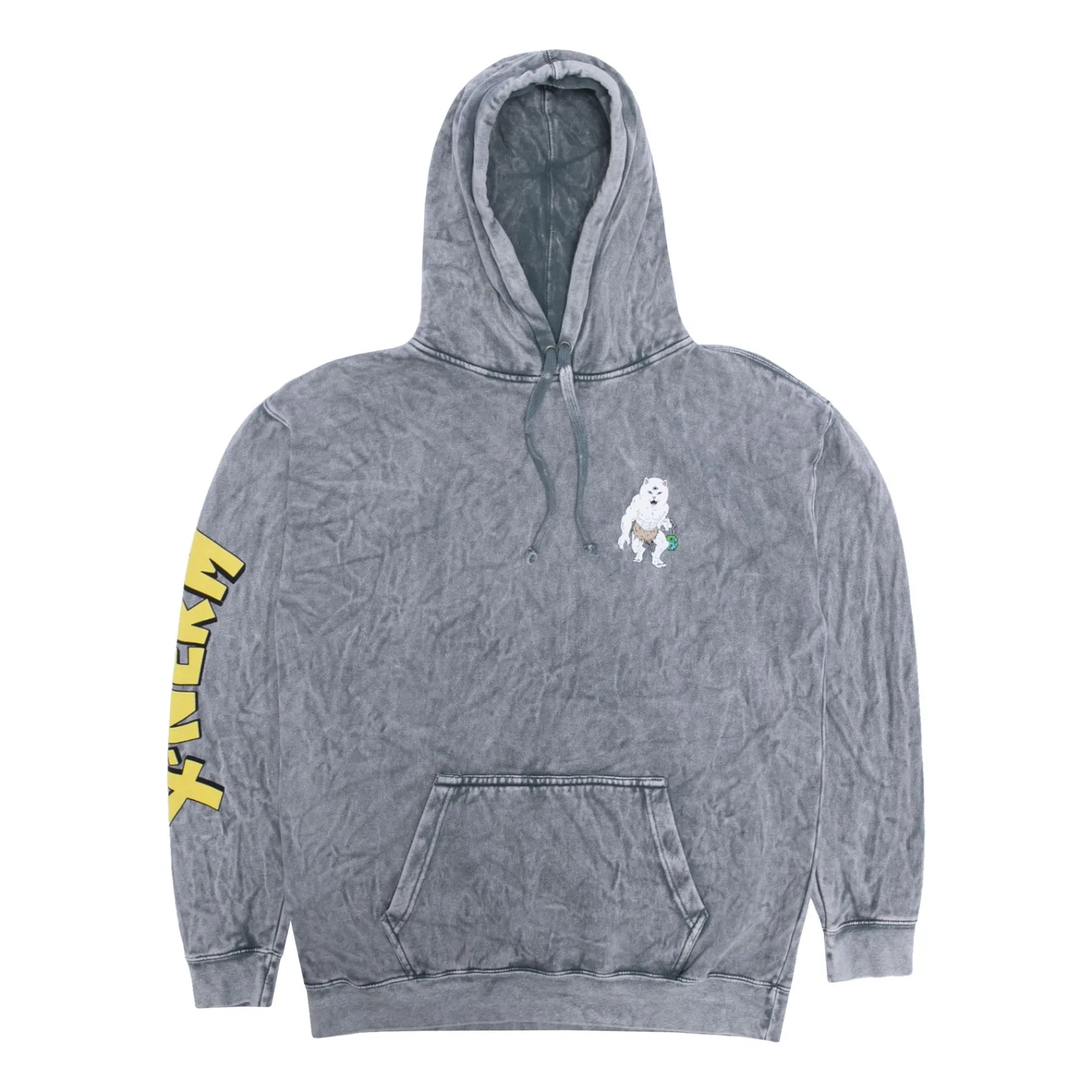 X Nerm Hoodie (Charcoal Mineral Wash)<Ripndip New