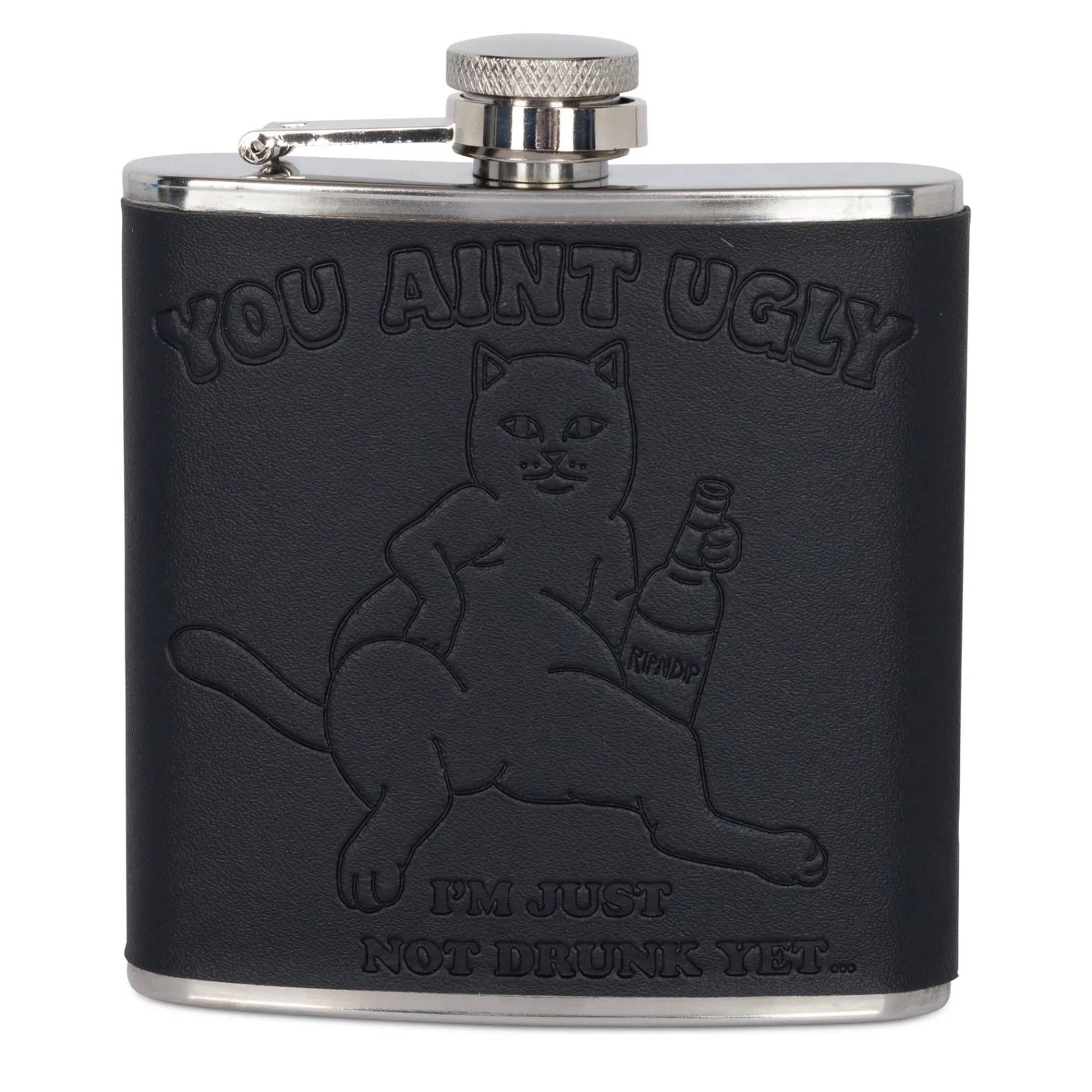 You Ain't Ugly Flask (Black)<Ripndip Shop