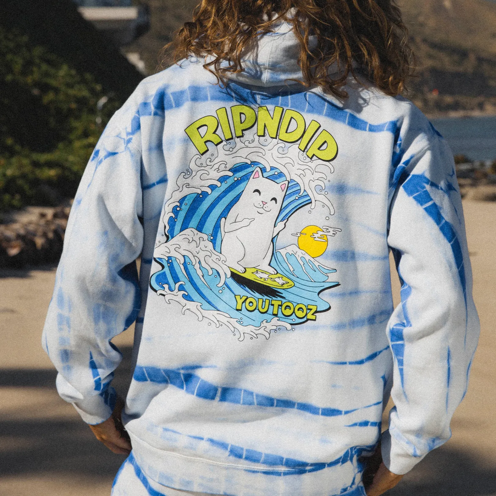 YouTooz Surfer Hoodie (Blue Stripe Dye)<Ripndip Cheap